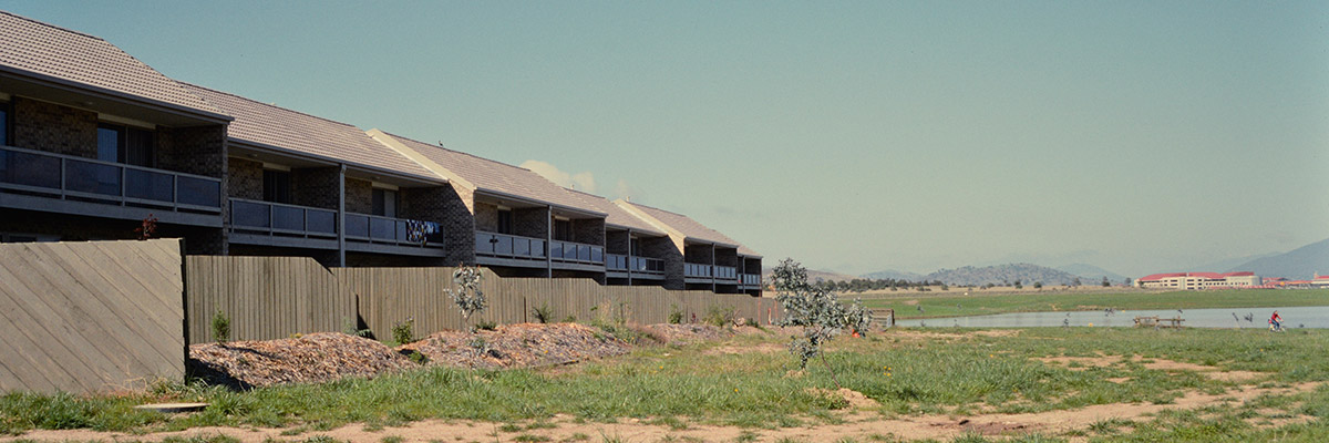 Two-story row houses in Tuggeranong, Canberra, Australia